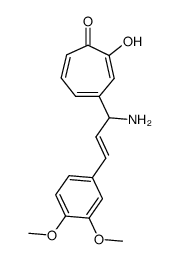 4-<1-amino-3-(3,4-dimethoxyphenyl)-2-propenyl>tropolone Structure