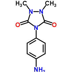 4-(4-Aminophenyl)-1,2-dimethyl-1,2,4-triazolidine-3,5-dione结构式