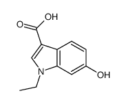 6-hydroxy-1-ethyl-1H-indole-3-carboxylic acid结构式