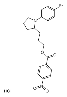 4-Nitro-benzoic acid 3-[1-(4-bromo-phenyl)-pyrrolidin-2-yl]-propyl ester; hydrochloride Structure