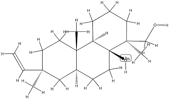 (1S,4aβ,8aβ)-7α-Ethenyltetradecahydro-10aα-hydroxy-1,4bα,7-trimethyl-1α-phenanthrenemethanol结构式