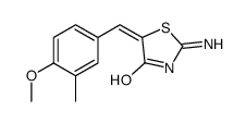 (5E)-2-Imino-5-(4-methoxy-3-methylbenzylidene)-1,3-thiazolidin-4- one结构式