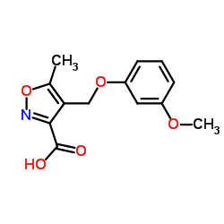 4-[(3-Methoxyphenoxy)methyl]-5-methyl-1,2-oxazole-3-carboxylic acid结构式