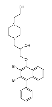 1-(2,3-Dibromo-4-phenyl-naphthalen-1-yloxy)-3-[4-(2-hydroxy-ethyl)-piperazin-1-yl]-propan-2-ol Structure