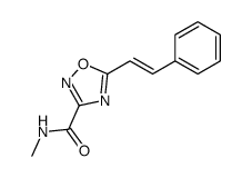 N-methyl-5-(2-phenylethenyl)-1,2,4-oxadiazole-3-carboxamide结构式