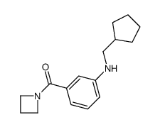 azetidin-1-yl-[3-(cyclopentylmethylamino)phenyl]methanone结构式