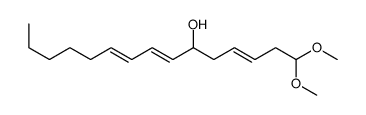 1,1-dimethoxypentadeca-3,7,9-trien-6-ol结构式