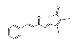 (5Z)-3,4-dimethyl-5-[(E)-2-oxo-4-phenylbut-3-enylidene]furan-2(5H)-one Structure