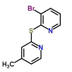 3-Bromo-2-[(4-methyl-2-pyridinyl)sulfanyl]pyridine结构式