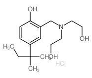 Phenol,2-[[bis(2-hydroxyethyl)amino]methyl]-4-(1,1-dimethylpropyl)-, hydrochloride(1:1)结构式