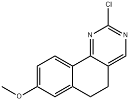 2-Chloro-5,6-dihydro-8-methoxybenzo[h]quinazoline Structure