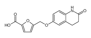 2-Furancarboxylic acid, 5-[[(1,2,3,4-tetrahydro-2-oxo-6-quinolinyl)oxy]methyl] Structure