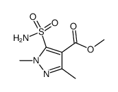 methyl 5-aminosulfonyl-1,3-dimethylpyrazole-4-carboxylate结构式