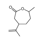 7-methyl-4-prop-1-en-2-yloxepan-2-one结构式