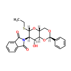 Ethyl 4,6-O-benzylidene-2-deoxy-2-(1,3-dioxo-1,3-dihydro-2H-isoindol-2-yl)-1-thio-β-D-glucopyranoside Structure
