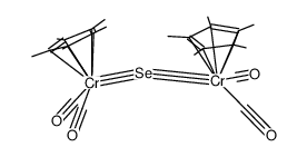 tetracarbonylbis(η5-pentamethylcyclopentadienyl)-μ-selenido-dichromium结构式