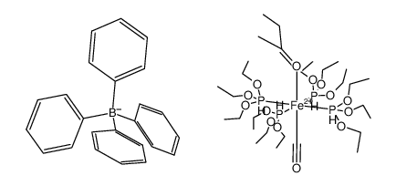 trans-[Fe(CO)(CH3)C2H5CO(P(OEt)3)4](BPh4)2 Structure