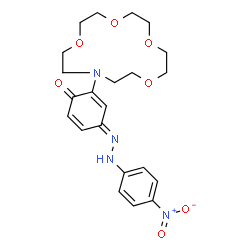 4-[(4-Nitrophenyl)azo]-2-(1,4,7,10-tetraoxa-13-azacyclopentadecan-13-yl)phenol结构式