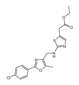 ethyl 2-(2-((2-(4-chlorophenyl)-5-methyloxazol-4-yl)methylamino)thiazol-5-yl)acetate Structure