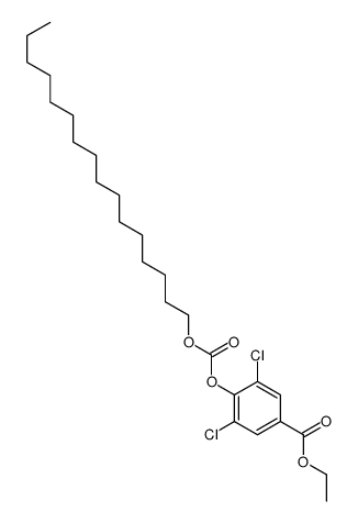 3,5-Dichloro-4-(hexadecyloxycarbonyloxy)benzoic acid ethyl ester Structure