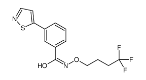 3-(1,2-Thiazol-5-yl)-N-(4,4,4-trifluorobutoxy)benzamide Structure