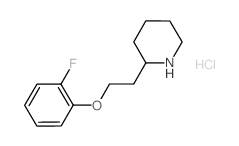 2-[2-(2-Fluorophenoxy)ethyl]piperidine hydrochloride Structure