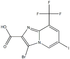 3-Bromo-6-iodo-8-trifluoromethyl-imidazo[1,2-a]pyridine-2-carboxylic acid Structure