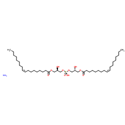 (Hydroxyphosphoryl)bis[oxy(2R)-2-hydroxy-3,1-propanediyl] (9Z,9'Z)bis(-9-octadecenoate) ammoniate (1:1) structure