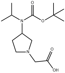 [3-(tert-Butoxycarbonyl-isopropyl-amino)-pyrrolidin-1-yl]-acetic acid Structure