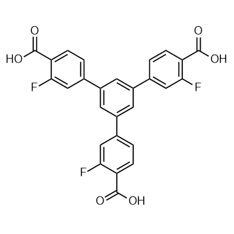 5'-(4-Carboxy-3-fluorophenyl)-3,3''-difluoro-[1,1':3',1''-terphenyl]-4,4''-dicarboxylicacid structure