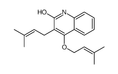 4-[(3-Methyl-2-butenyl)oxy]-3-(3-methyl-2-butenyl)quinoline-2(1H)-one structure