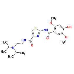 N-[2-(Diisopropylamino)ethyl]-2-[(4-hydroxy-2,5-dimethoxybenzoyl)amino]-1,3-thiazole-4-carboxamide结构式