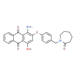 1-amino-2-[p-[(hexahydro-2-oxo-1H-azepin-1-yl)methyl]phenoxy]-4-hydroxyanthraquinone结构式