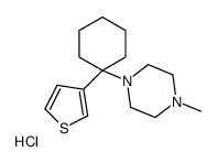 1-methyl-4-(1-thiophen-3-ylcyclohexyl)piperazine,hydrochloride结构式