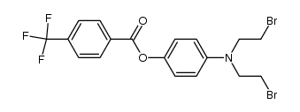 Phenol, p-(bis(2-bromoethyl)amino)-, p-(alpha,alpha,alpha-trifluoromet hyl)benzoate structure