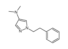 N,N-dimethyl-1-(2-phenylethyl)pyrazol-4-amine结构式