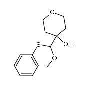 4-[Methoxy(phenylsulfanyl)methyl]-3,4,5,6-tetrahydro-(2H)-pyran-4-ol Structure