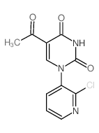 5-Acetyl-1-(2-chloro-3-pyridinyl)-2,4(1H,3H)-pyrimidinedione结构式