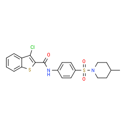 3-Chloro-N-{4-[(4-methyl-1-piperidinyl)sulfonyl]phenyl}-1-benzothiophene-2-carboxamide Structure