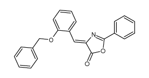 4-((Z)-2-benzyloxy-benzylidene)-2-phenyl-4H-oxazol-5-one Structure