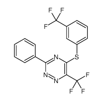 3-phenyl-6-(trifluoromethyl)-5-[3-(trifluoromethyl)phenyl]sulfanyl-1,2,4-triazine Structure