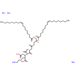 1,2-dioleoyl-sn-glycero-3-[(N-(5-amino-1-carboxypentyl)iminodiacetic acid)succinyl] (ammonium salt) structure