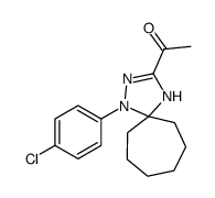 1-[1-(4-chlorophenyl)-1,2,4-triazaspiro[4.6]undec-3-en-3-yl]ethanone Structure