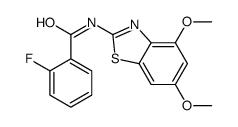 N-(4,6-dimethoxy-1,3-benzothiazol-2-yl)-2-fluorobenzamide结构式