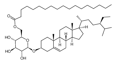 β-sitosterol 3-O-(6'-octadecanoyl) β-D-glucopyranoside结构式