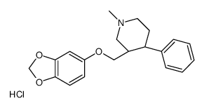 (3R,4R)-3-(1,3-benzodioxol-5-yloxymethyl)-1-methyl-4-phenylpiperidine,hydrochloride结构式