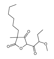 3-Hexyl-5-(2-methoxy-1-oxobutyl)-3-methyl-2,4(3H,5H)-furandione Structure