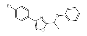 3-(4-bromophenyl)-5-(1-phenoxyethyl)-1,2,4-oxadiazole结构式