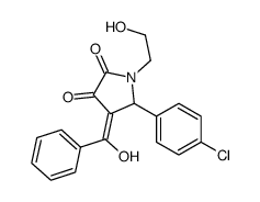 (4E)-5-(4-chlorophenyl)-1-(2-hydroxyethyl)-4-[hydroxy(phenyl)methylidene]pyrrolidine-2,3-dione结构式