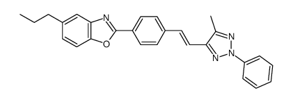 2-{4-[2-(5-methyl-2-phenyl-2H-[1,2,3]triazol-4-yl)-vinyl]-phenyl}-5-propyl-benzooxazole结构式